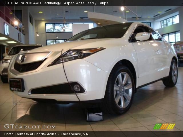 2010 Acura ZDX AWD Technology in Aspen White Pearl