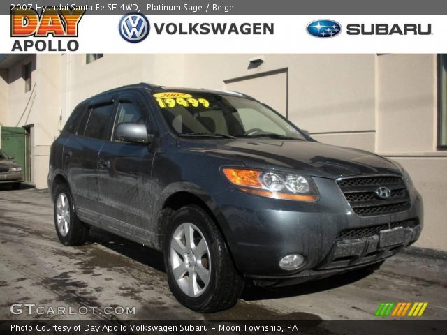 2007 Hyundai Santa Fe SE 4WD in Platinum Sage