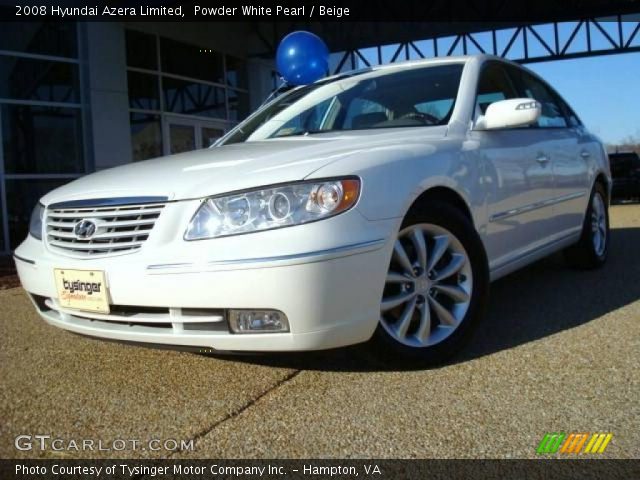 2008 Hyundai Azera Limited in Powder White Pearl