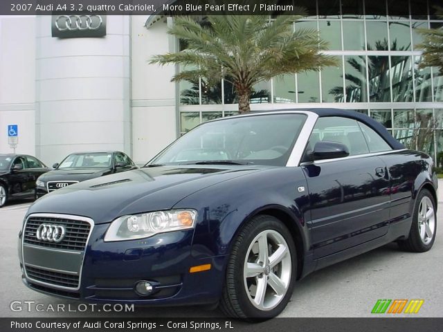 2007 Audi A4 3.2 quattro Cabriolet in Moro Blue Pearl Effect