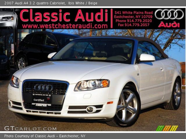 2007 Audi A4 3.2 quattro Cabriolet in Ibis White