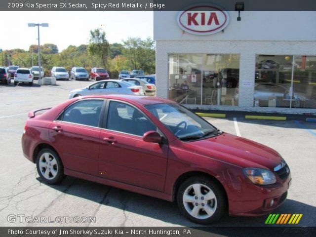 2009 Kia Spectra EX Sedan in Spicy Red Metallic