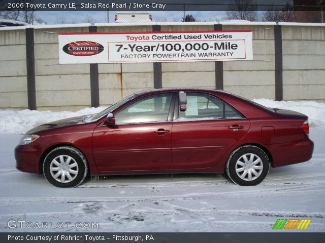 2006 Toyota Camry LE in Salsa Red Pearl