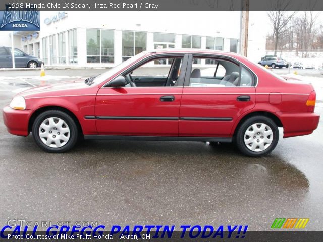 1998 Honda Civic LX Sedan in Inza Red Pearl