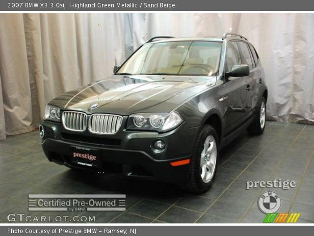 2007 BMW X3 3.0si in Highland Green Metallic