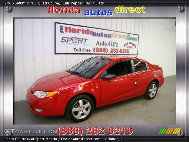 2006 Saturn ION 3 Quad Coupe in Chili Pepper Red