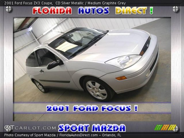 2001 Ford Focus ZX3 Coupe in CD Silver Metallic