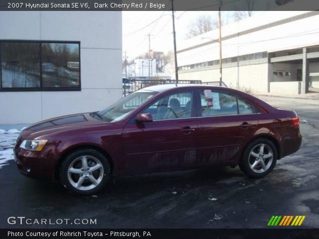2007 Hyundai Sonata SE V6 in Dark Cherry Red
