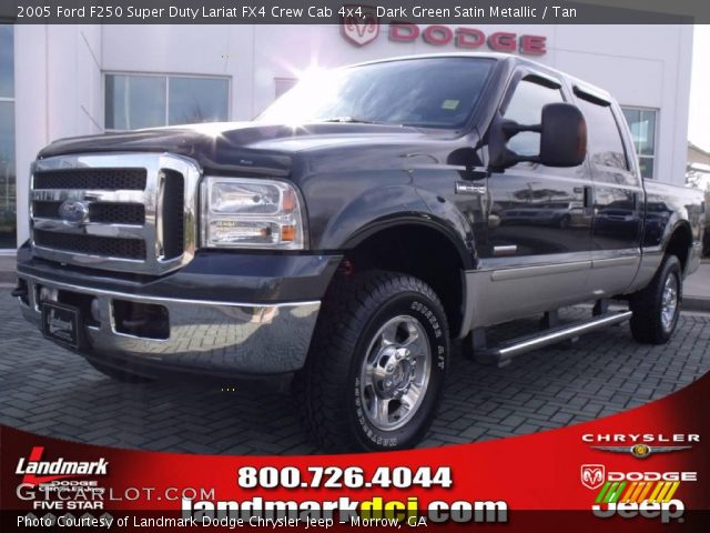 2005 Ford F250 Super Duty Lariat FX4 Crew Cab 4x4 in Dark Green Satin Metallic