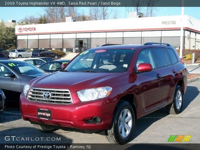 2009 Toyota Highlander V6 4WD in Salsa Red Pearl