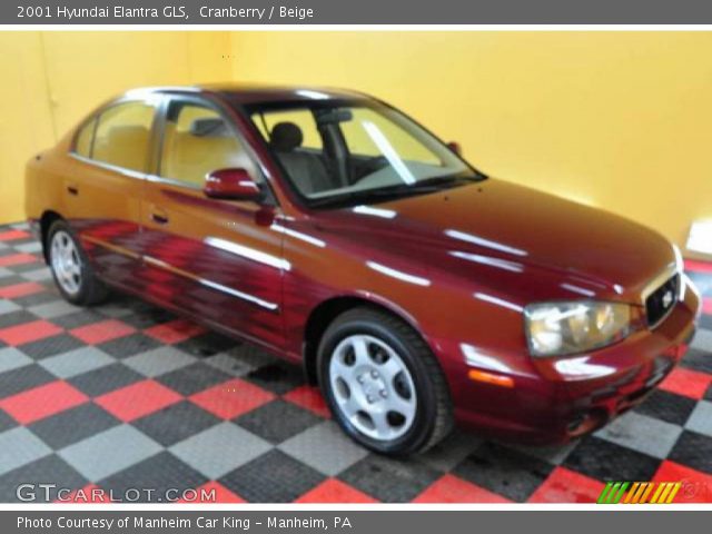 2001 Hyundai Elantra GLS in Cranberry