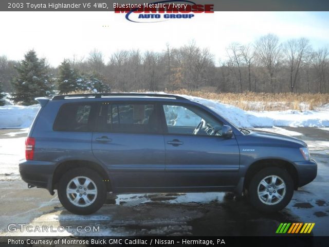 2003 Toyota Highlander V6 4WD in Bluestone Metallic