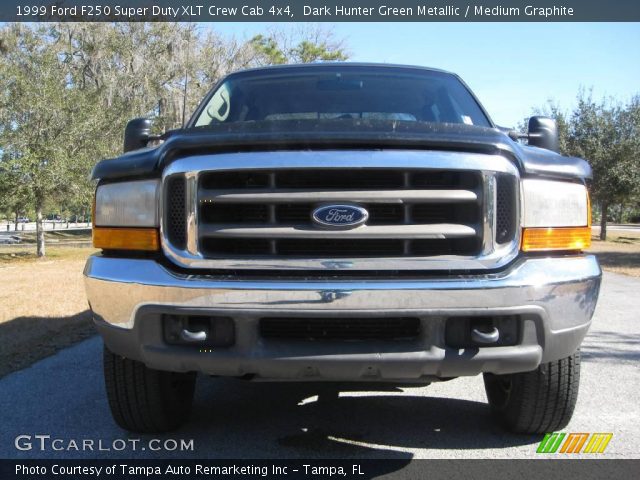 1999 Ford F250 Super Duty XLT Crew Cab 4x4 in Dark Hunter Green Metallic