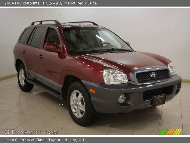 2004 Hyundai Santa Fe GLS 4WD in Merlot Red