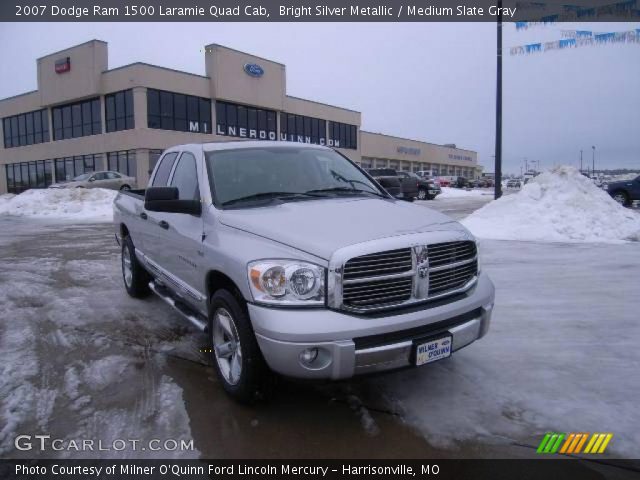 2007 Dodge Ram 1500 Laramie Quad Cab in Bright Silver Metallic