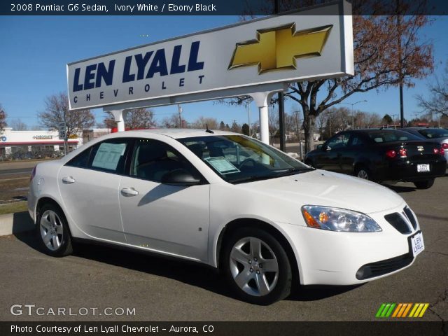 2008 Pontiac G6 Sedan in Ivory White