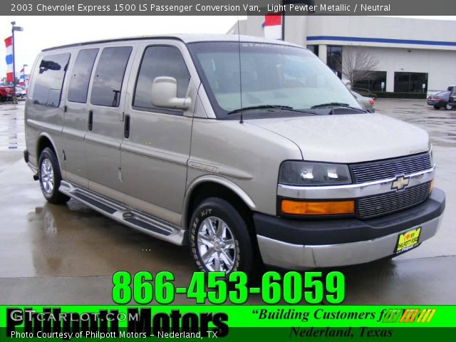 2003 Chevrolet Express 1500 LS Passenger Conversion Van in Light Pewter Metallic