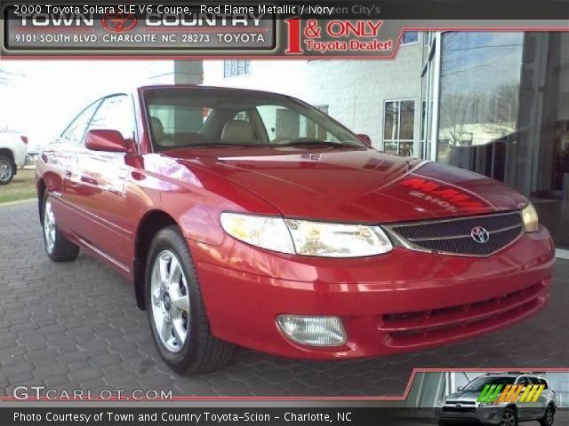 2000 Toyota Solara SLE V6 Coupe in Red Flame Metallic
