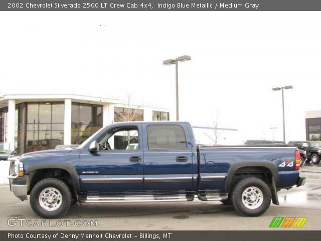 2002 Chevrolet Silverado 2500 LT Crew Cab 4x4 in Indigo Blue Metallic