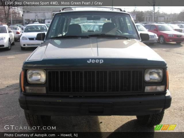 Moss Green Pearl 1996 Jeep Cherokee Sport 4wd Gray
