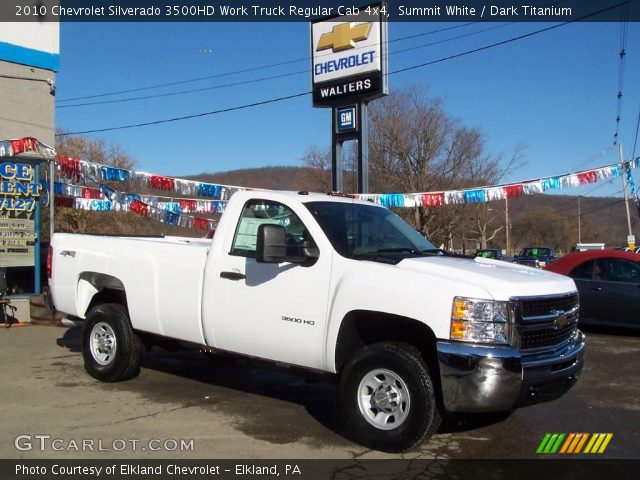 2010 Chevrolet Silverado 3500HD Work Truck Regular Cab 4x4 in Summit White