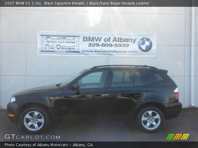 2007 BMW X3 3.0si in Black Sapphire Metallic