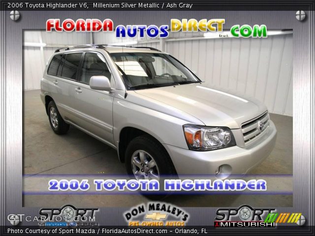 2006 Toyota Highlander V6 in Millenium Silver Metallic