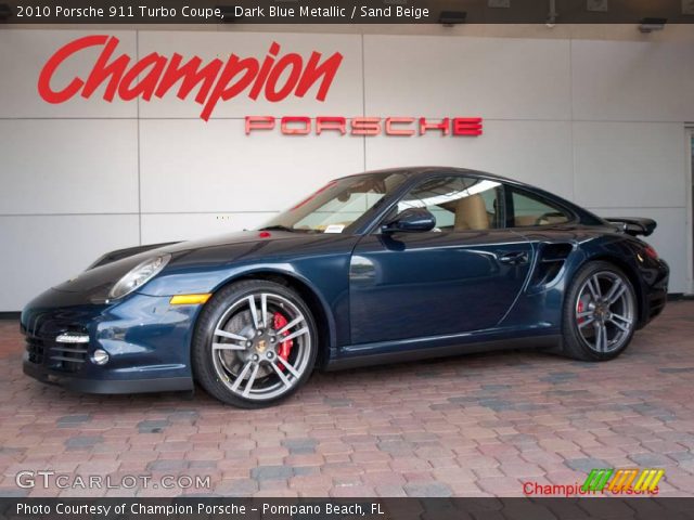 2010 Porsche 911 Turbo Coupe in Dark Blue Metallic