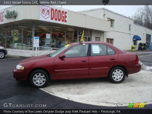 2001 Nissan Sentra GXE in Inferno Red