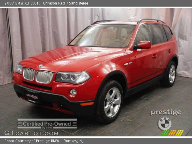 2007 BMW X3 3.0si in Crimson Red