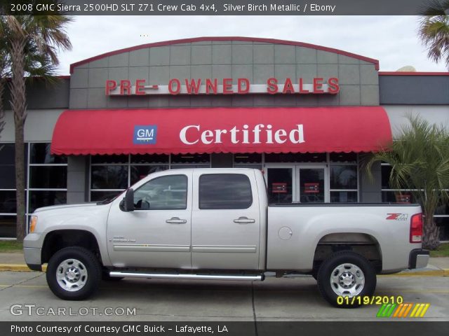 2008 GMC Sierra 2500HD SLT Z71 Crew Cab 4x4 in Silver Birch Metallic