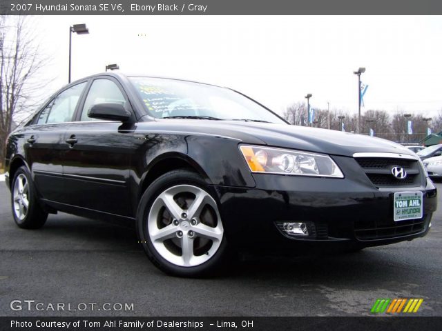 2007 Hyundai Sonata SE V6 in Ebony Black