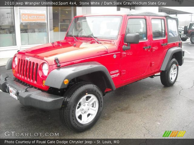 2010 Jeep Wrangler Unlimited Sport 4x4 in Stone White