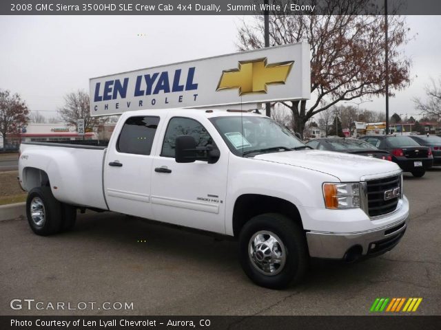 2008 GMC Sierra 3500HD SLE Crew Cab 4x4 Dually in Summit White
