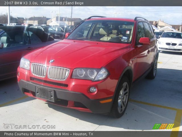 2007 BMW X3 3.0si in Crimson Red