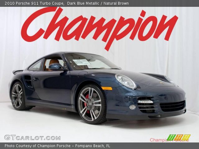 2010 Porsche 911 Turbo Coupe in Dark Blue Metallic