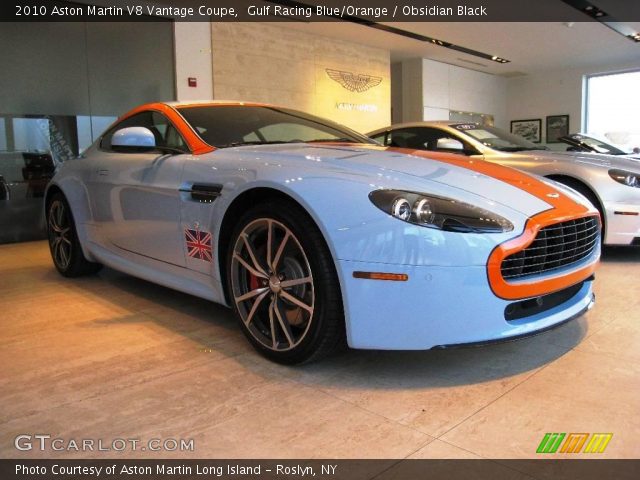 2010 Aston Martin V8 Vantage Coupe in Gulf Racing Blue/Orange
