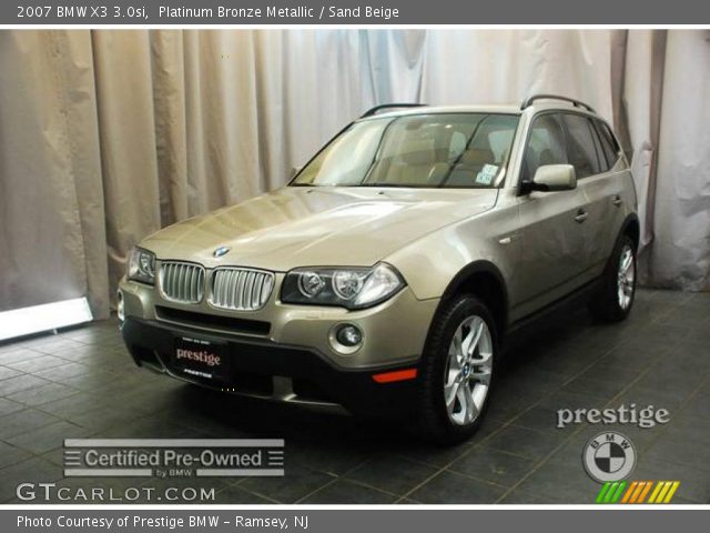 2007 BMW X3 3.0si in Platinum Bronze Metallic