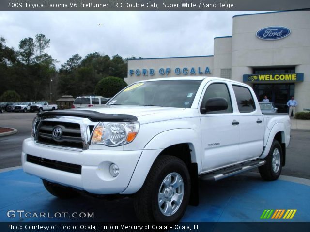 2009 Toyota Tacoma V6 PreRunner TRD Double Cab in Super White