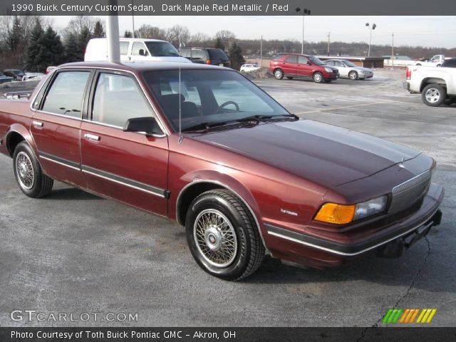 1990 Buick Century Custom Sedan in Dark Maple Red Metallic