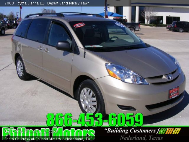 2008 Toyota Sienna LE in Desert Sand Mica