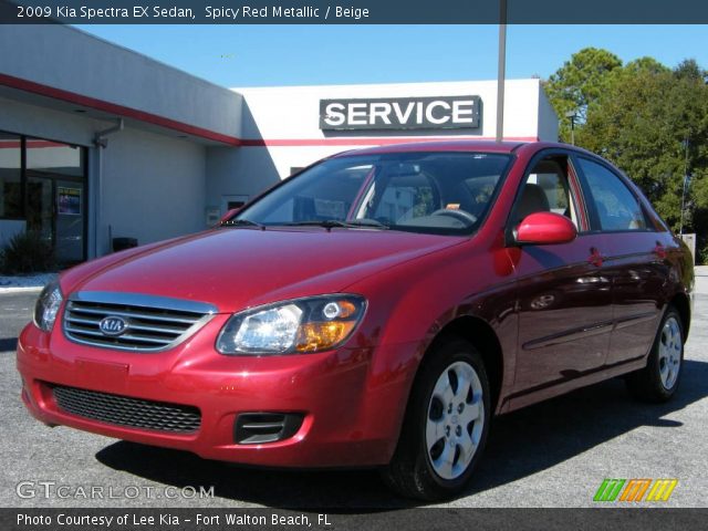 2009 Kia Spectra EX Sedan in Spicy Red Metallic