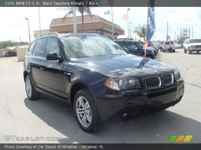 2006 BMW X3 3.0i in Black Sapphire Metallic