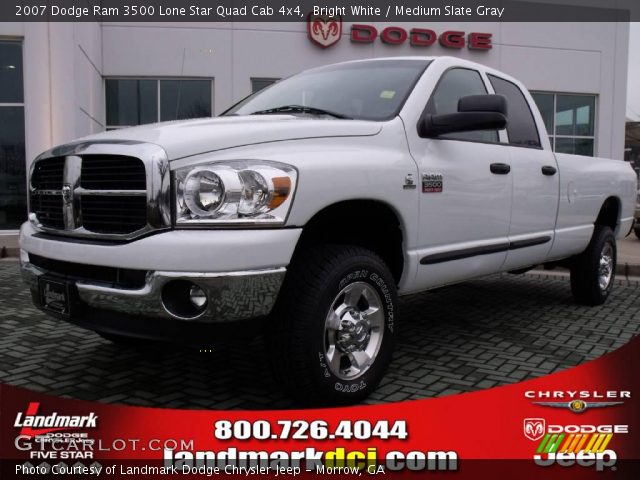 2007 Dodge Ram 3500 Lone Star Quad Cab 4x4 in Bright White
