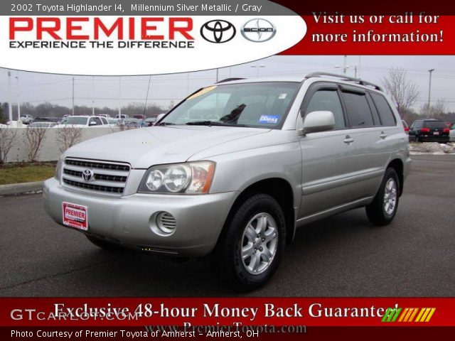 2002 Toyota Highlander I4 in Millennium Silver Metallic
