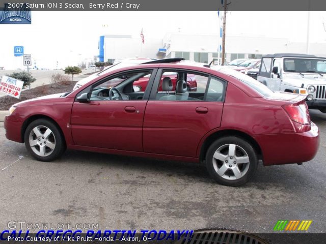 2007 Saturn ION 3 Sedan in Berry Red