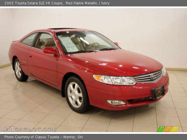2003 Toyota Solara SLE V6 Coupe in Red Flame Metallic