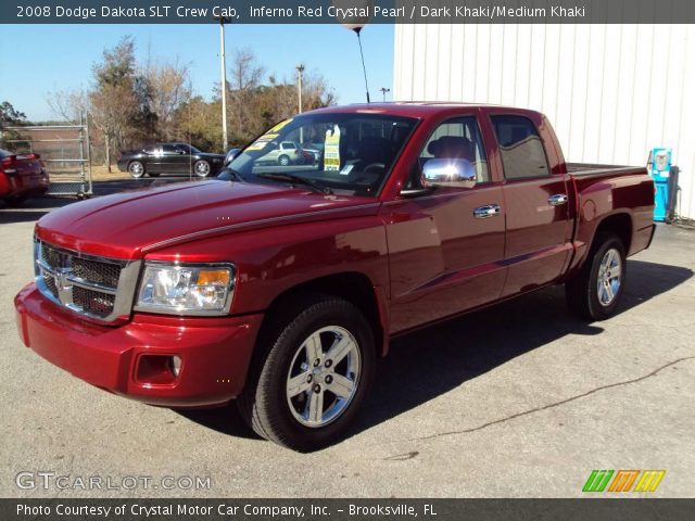 2008 Dodge Dakota SLT Crew Cab in Inferno Red Crystal Pearl