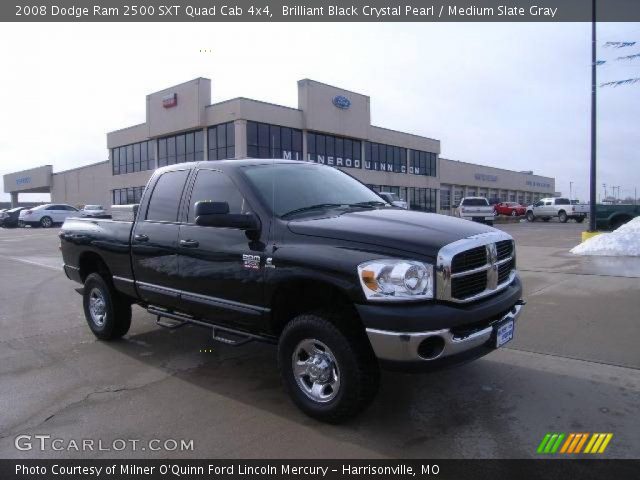 2008 Dodge Ram 2500 SXT Quad Cab 4x4 in Brilliant Black Crystal Pearl