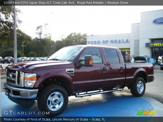 2010 Ford F250 Super Duty XLT Crew Cab 4x4 in Royal Red Metallic